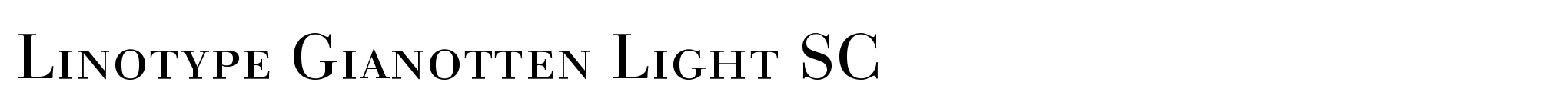 Linotype Gianotten Light SC image
